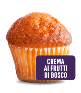 Muffin multi ripieni di crema ai frutti di bosco - 2 pezzi da 50 gr
